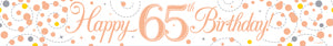 Sparkling Rosegold 65th Banner