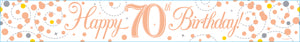 Sparkling Rosegold 70th Banner