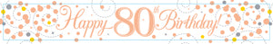 Sparkling Rosegold 80th Banner