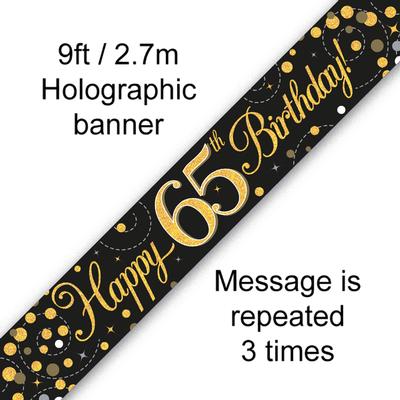 Sparkling Bl/Gold 65th Banner