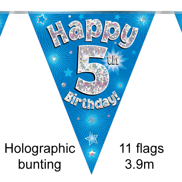 5th Birthday Blue Bunting 3.9m