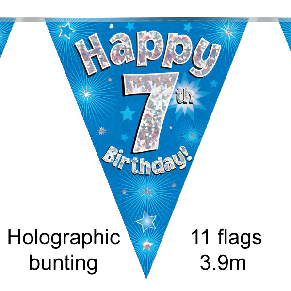 7th Birthday Blue Bunting 3.9m