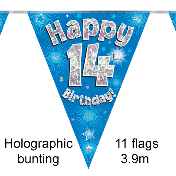 14th Bday Blue Bunting 3.9m