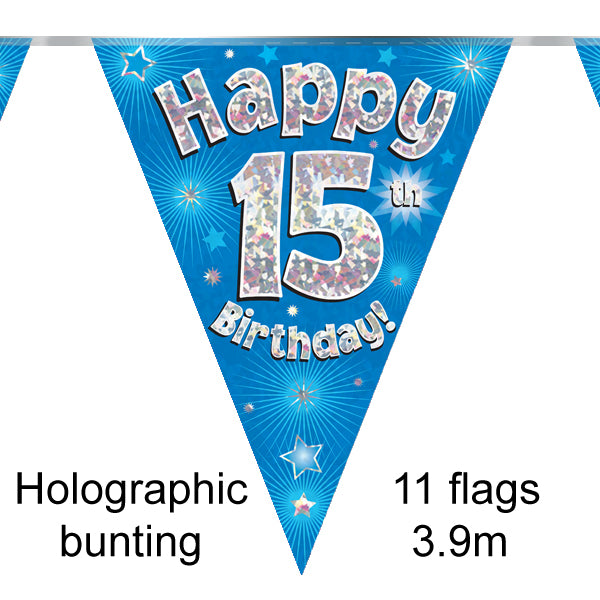 15th Bday Blue Bunting 3.9m
