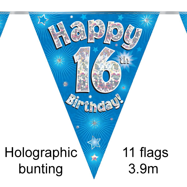 16th Bday Blue Bunting 3.9m