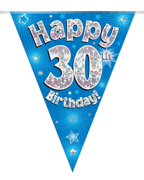 30th Bday Blue Bunting 3.9m