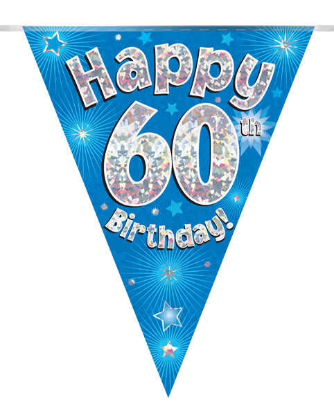 60th Bday Blue Bunting 3.9m