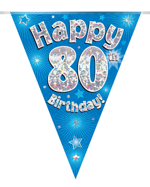 80th Bday Blue Bunting 3.9m