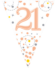 Sparkling RoseGold 21 Bunting