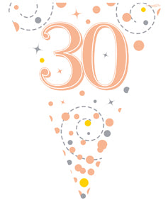 Sparkling RoseGold 30 Bunting