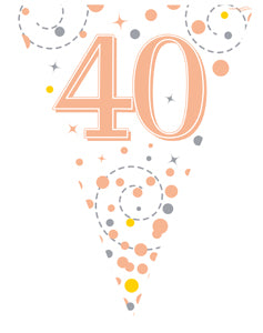 Sparkling RoseGold 40 Bunting