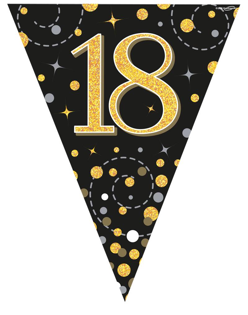 Sparkling Bl/Gold 18 bunting