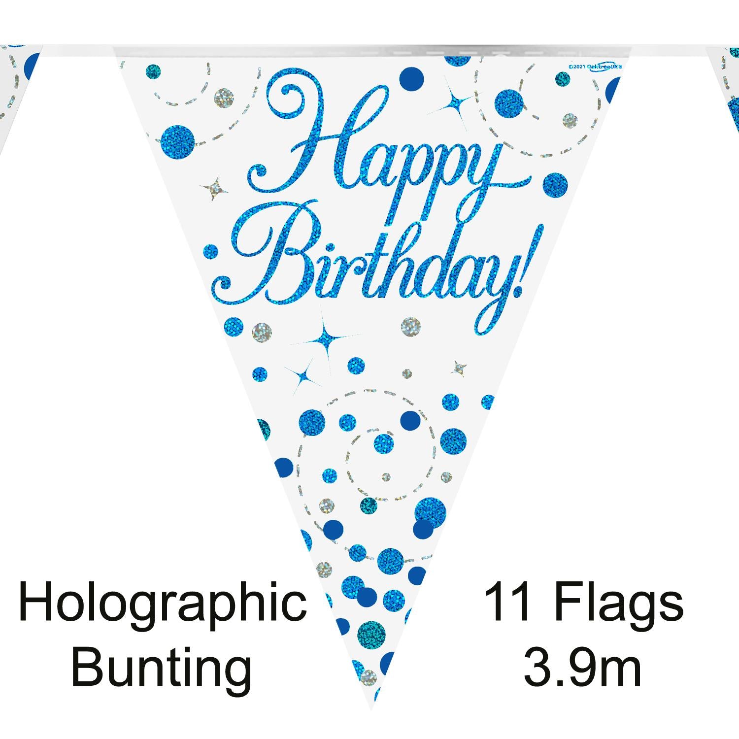 Fizz Bday Blue Bunting 3.9m