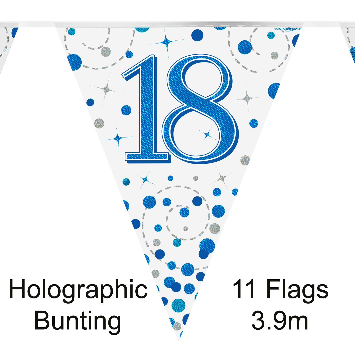 Fizz 18 Bday Blue Bunting 3.9m