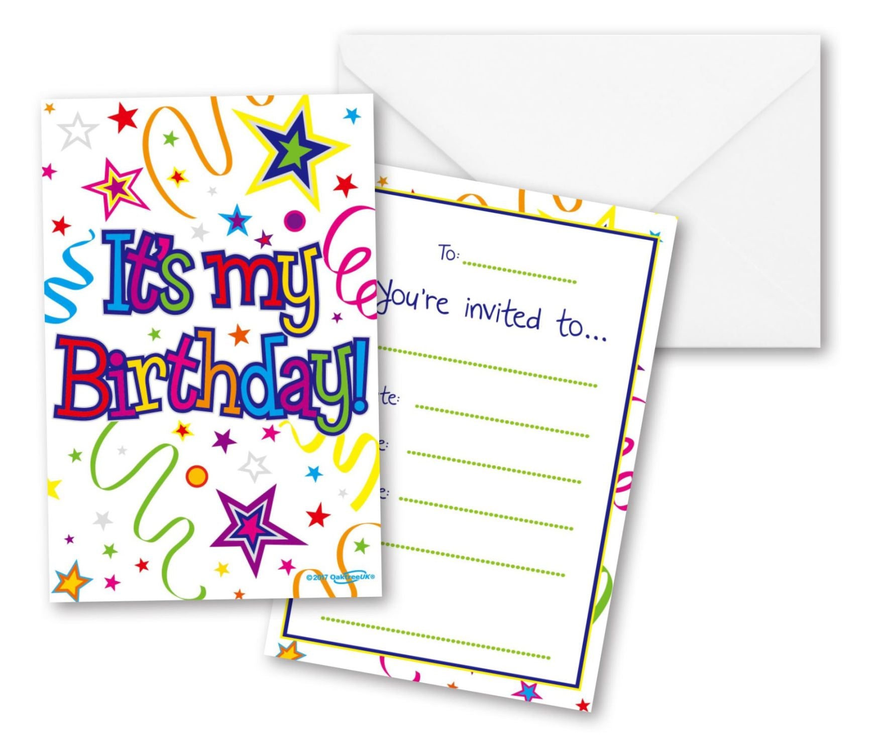 It's My Birthday Invites 8pk