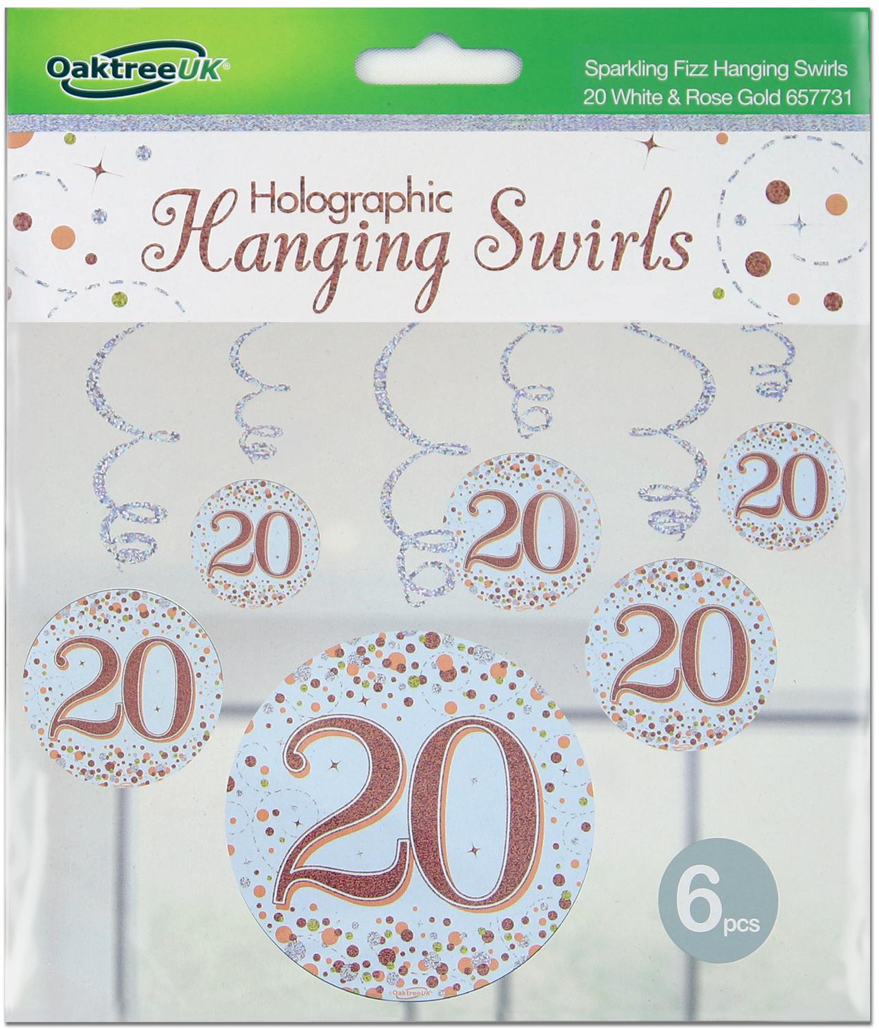 Hanging Swirls 20 White/Gold