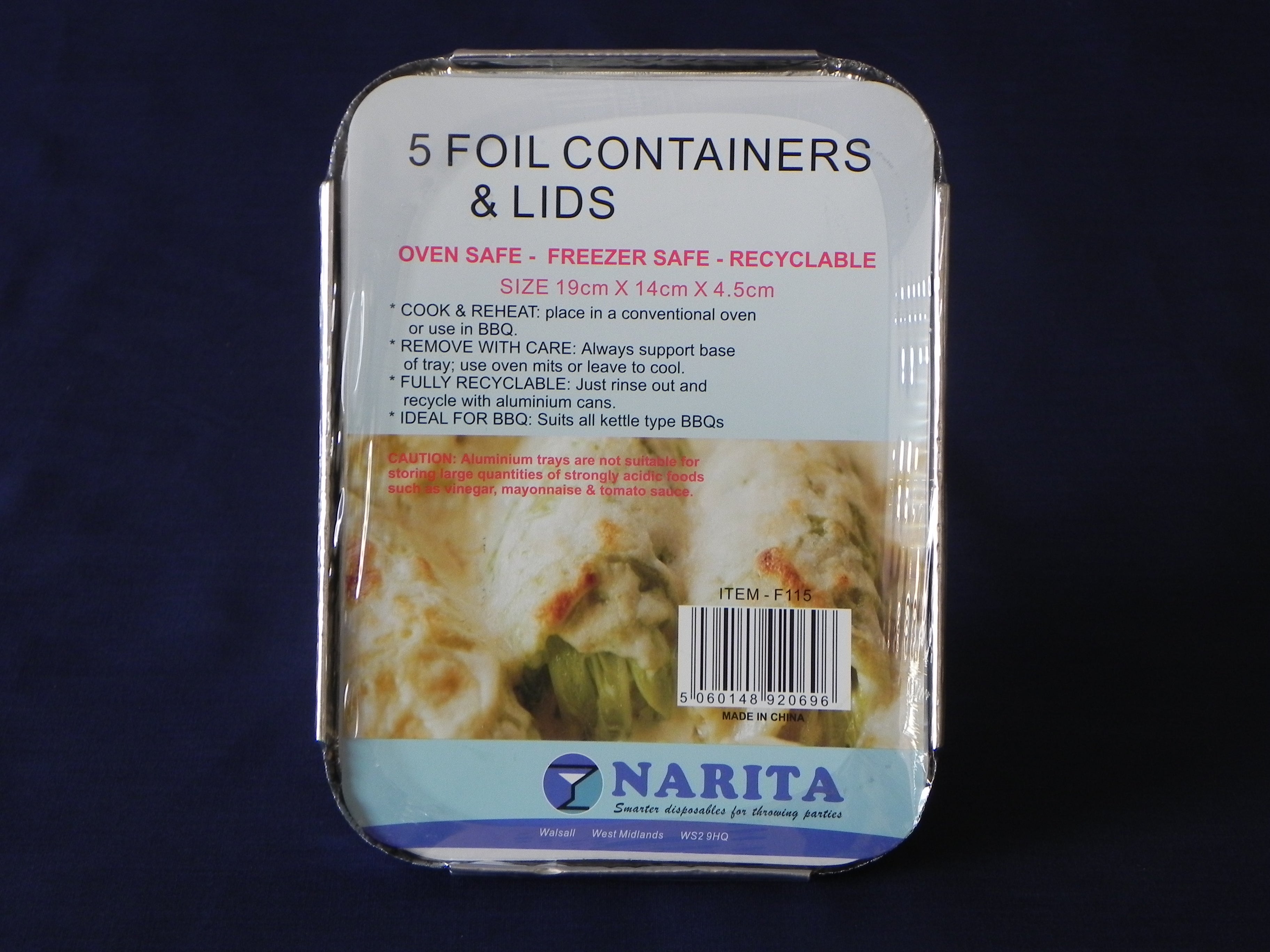 23oz FOIL CONTAINER & LID -5pk