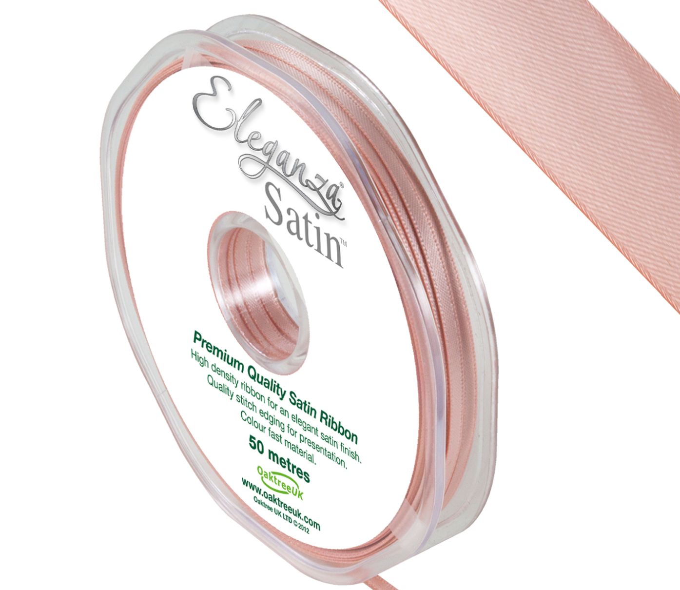 Satin Ribbon Rose Gold 50m