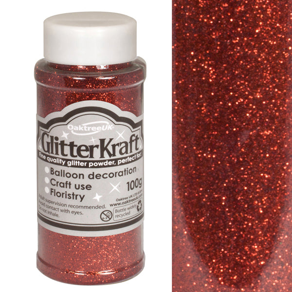 Fine Glitter Red 100g