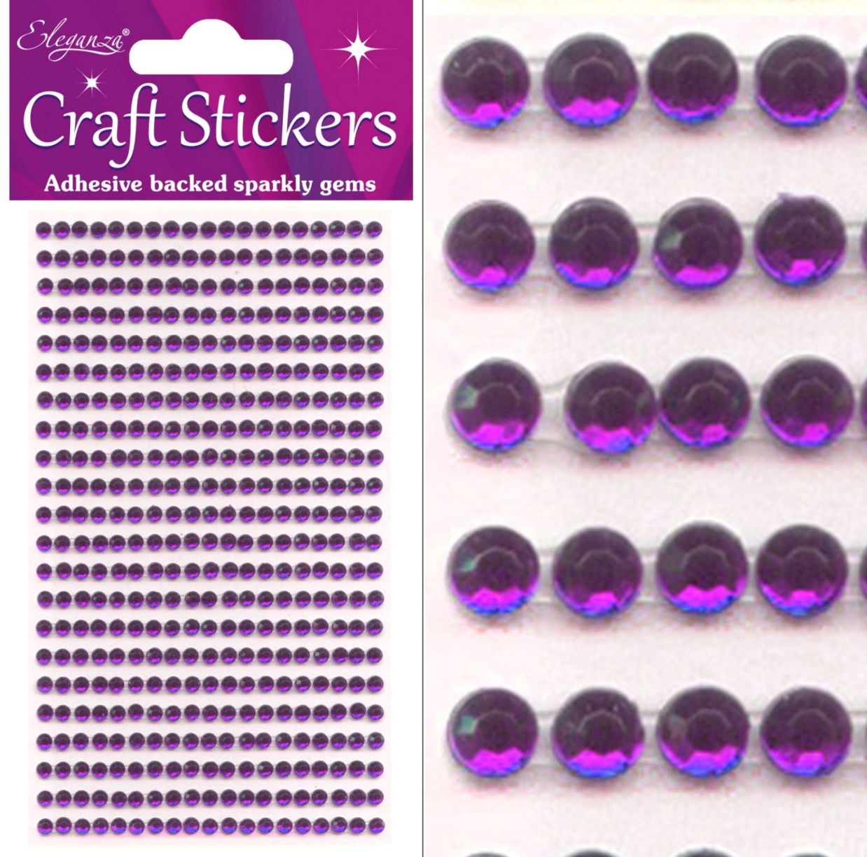 Stickers Gems Amethyst 3mm