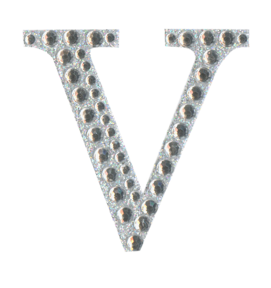 Sticker Letter V 50mm Irridesc