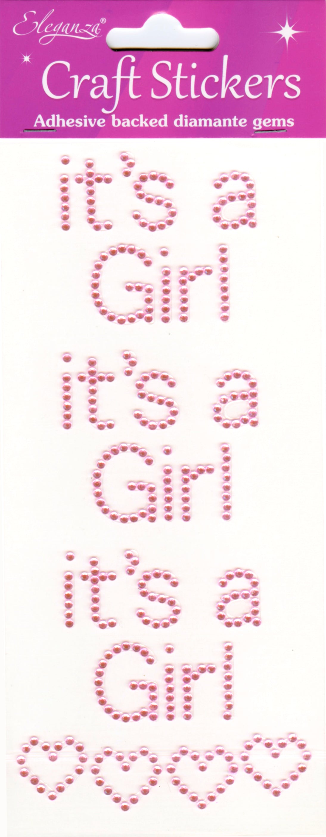 It's A Girl Pink Stickers