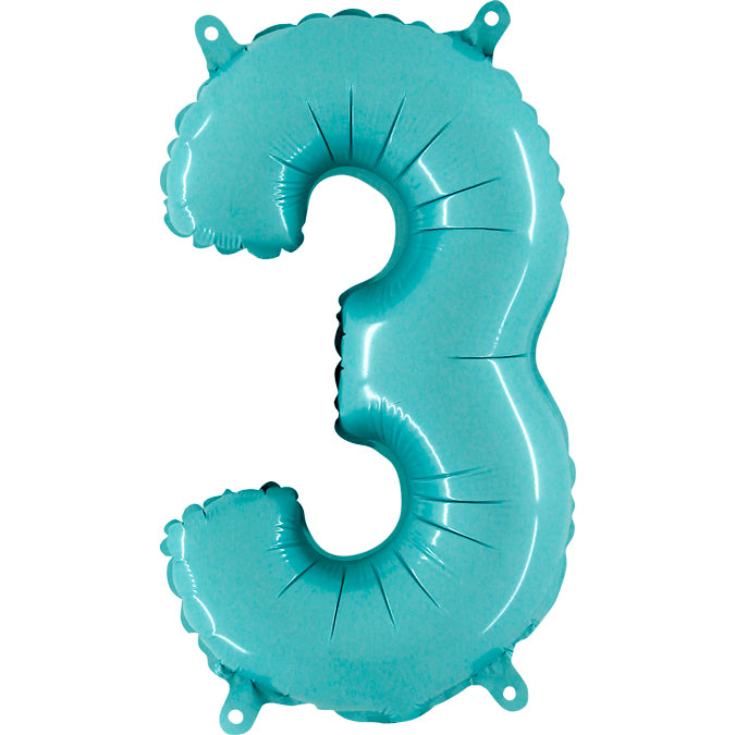 Num 3 PastelBlue 14"AirBalloon