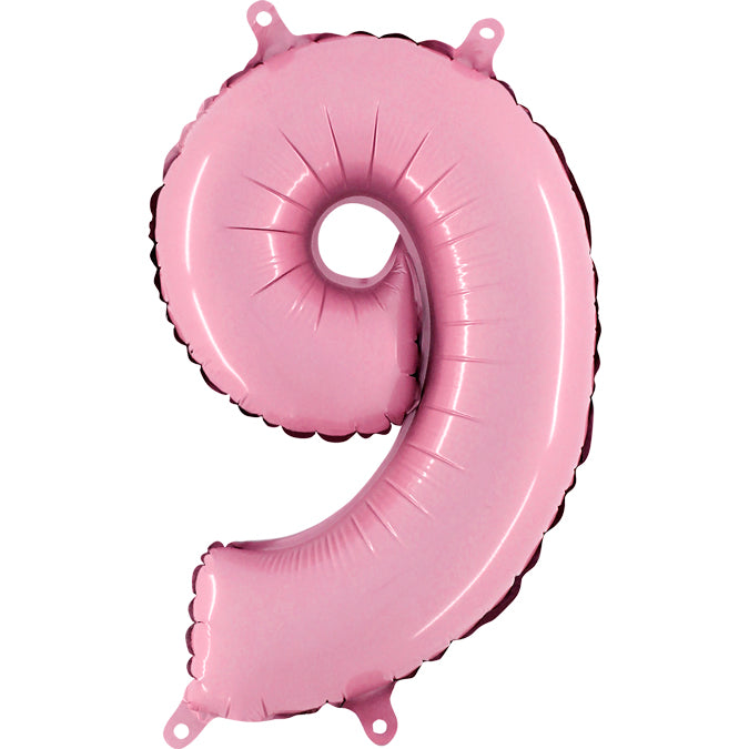 Num 9 PastelPink 14"AirBalloon