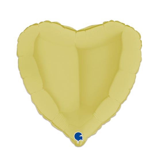 Matt Yellow 18" Heart Balloon