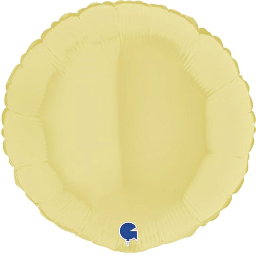Matt Yellow 18" Round Balloon