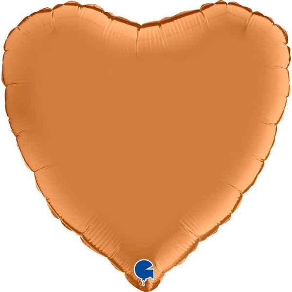 Satin carame 18" heart Balloon