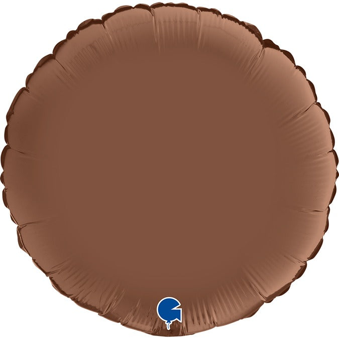 satin choco 18" Round Balloon