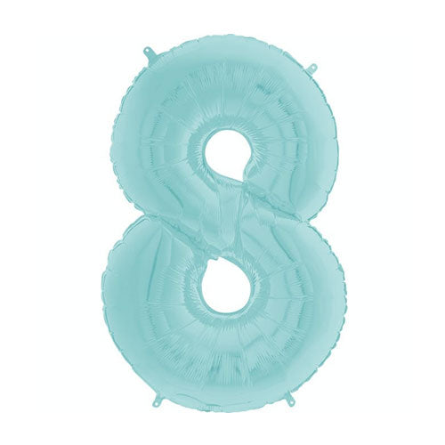 Num 8 Pastel Blue 26" Balloon