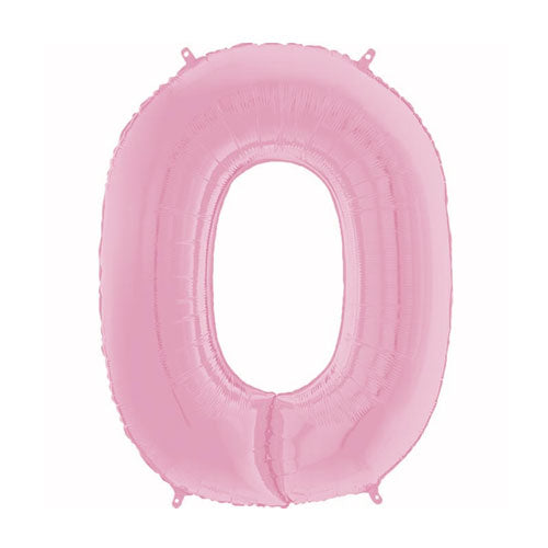 Num 0 Pastel Pink 26" Balloon
