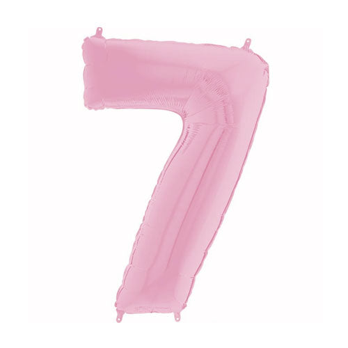 Num 7 Pastel Pink 26" Balloon