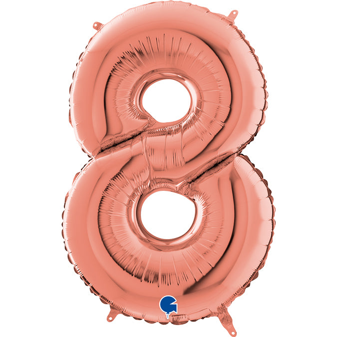Num 8 Rosegold 26" Balloon