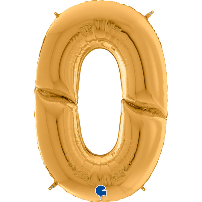 Num 0 Gold Giant 64" Balloon