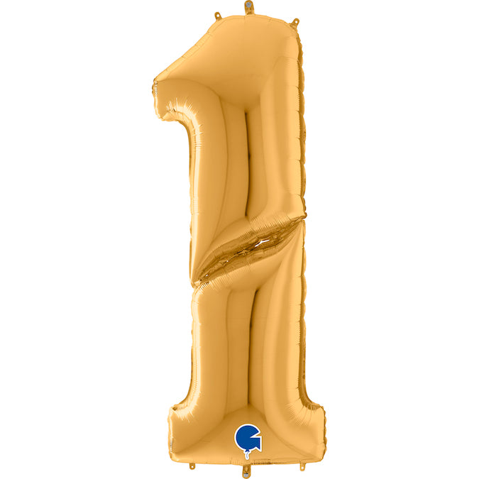 Num 1 Gold Giant 64" Balloon