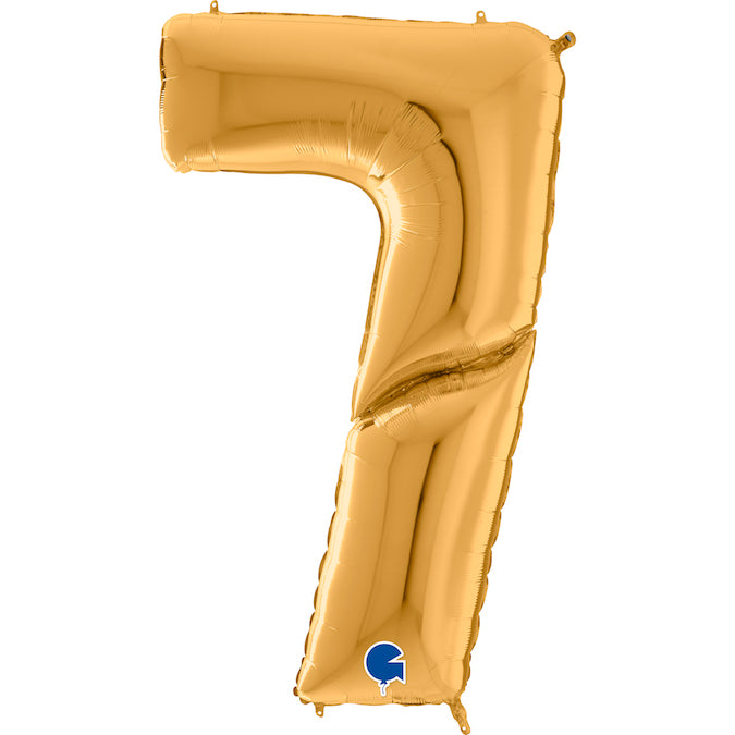 Num 7 Gold Giant 64" Balloon