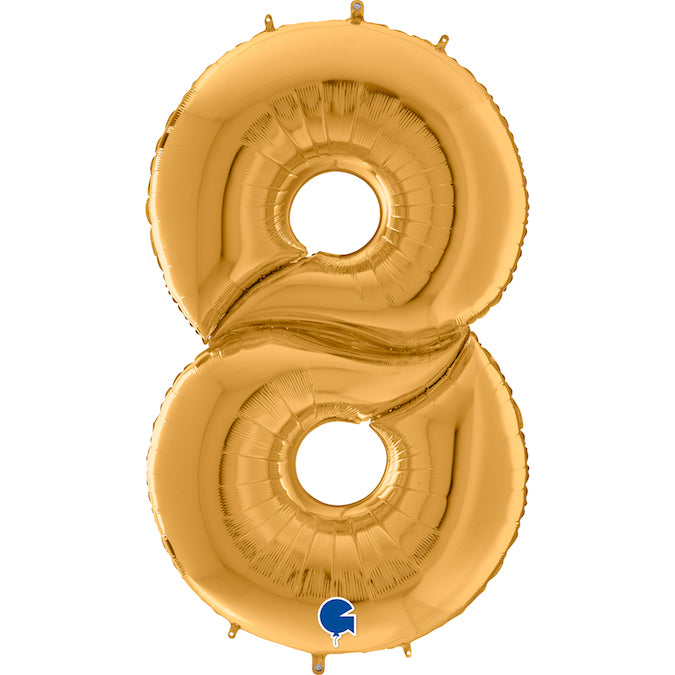 Num 8 Gold Giant 64" Balloon