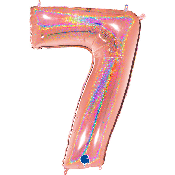Num 7 HoloGlitter RGold Large