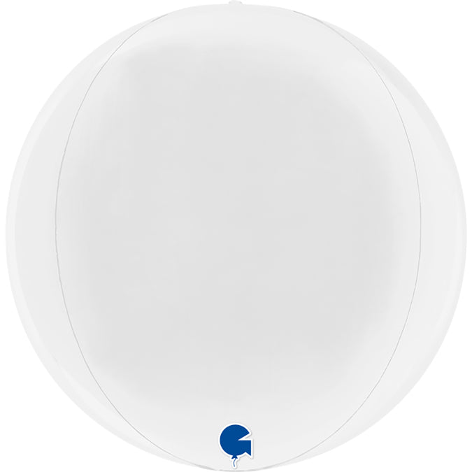Globe 11" White 4D Balloon