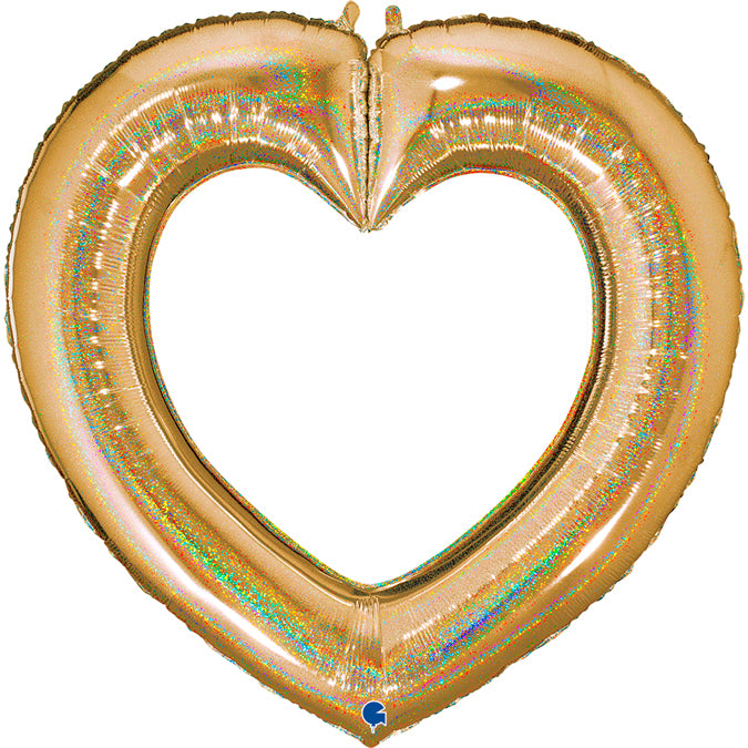 Linky Heart Glitter 41" Gold
