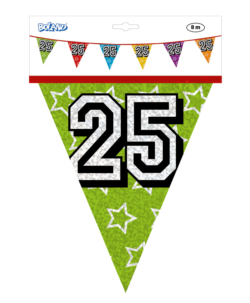 Holographic 25th Bunting