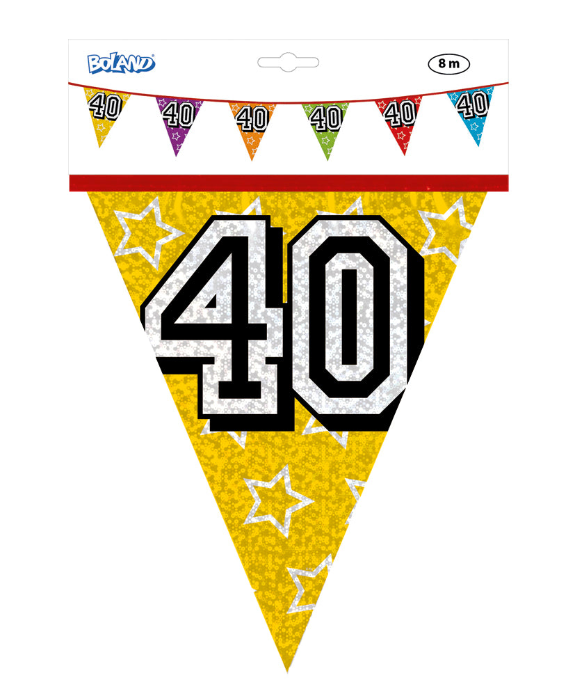 Holographic 40th Bunting
