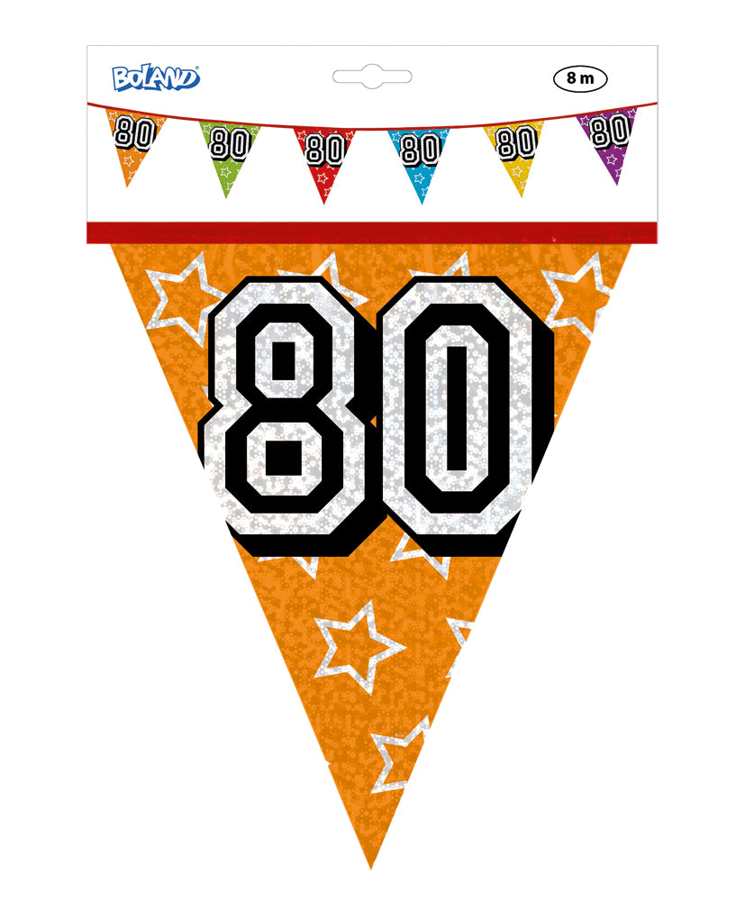 Holographic 80th Bunting