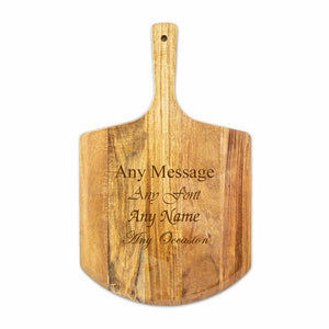 Engraved Wooden Acacia 30cm Pizza Peel Image 1