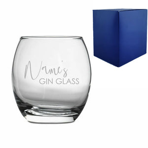 Engraved Tondo Tumbler with Name's Gin Glass Design Image 1