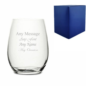 Engraved 20oz Stemless Red Wine Glass Image 1