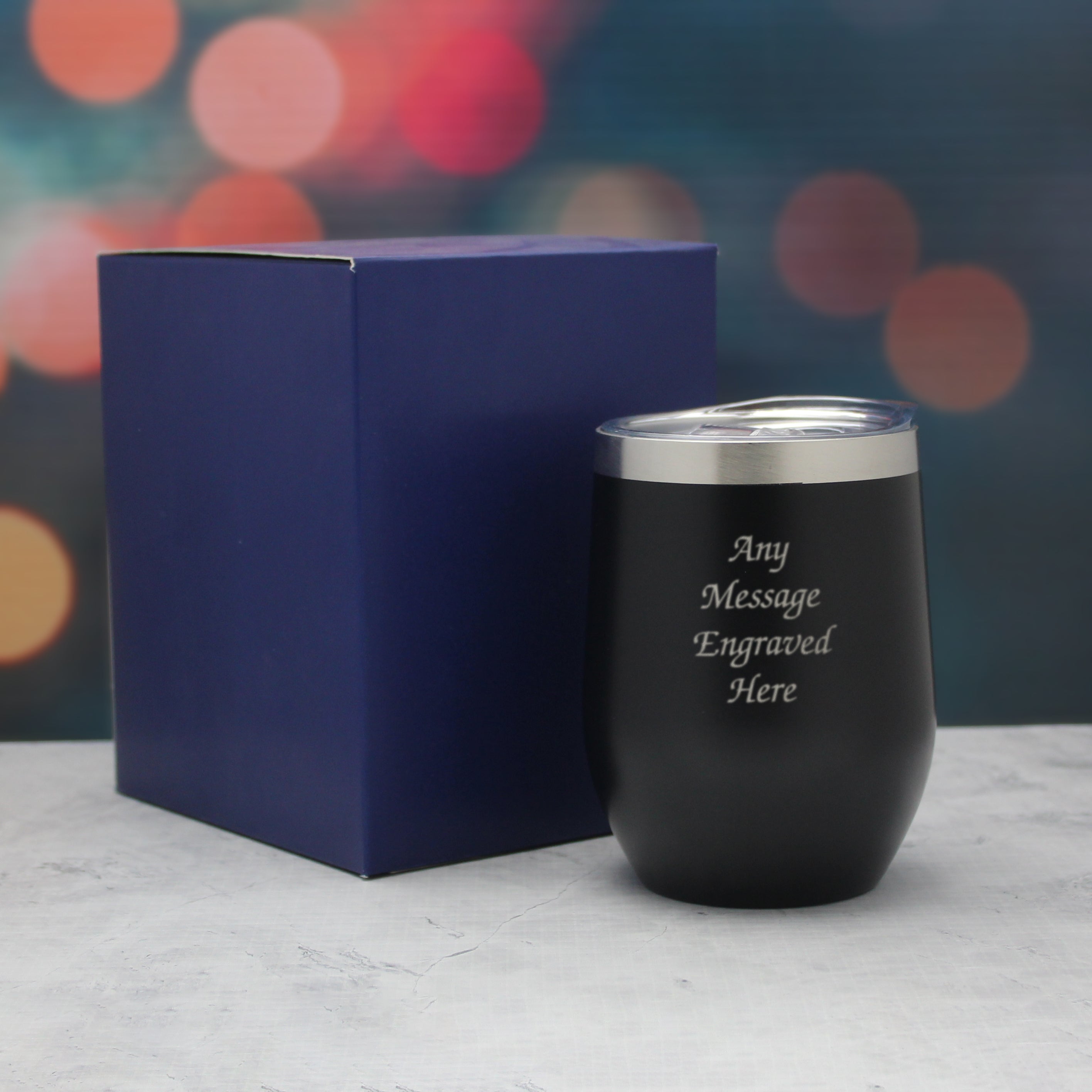 Engraved Black Insulated Travel Cup Image 3